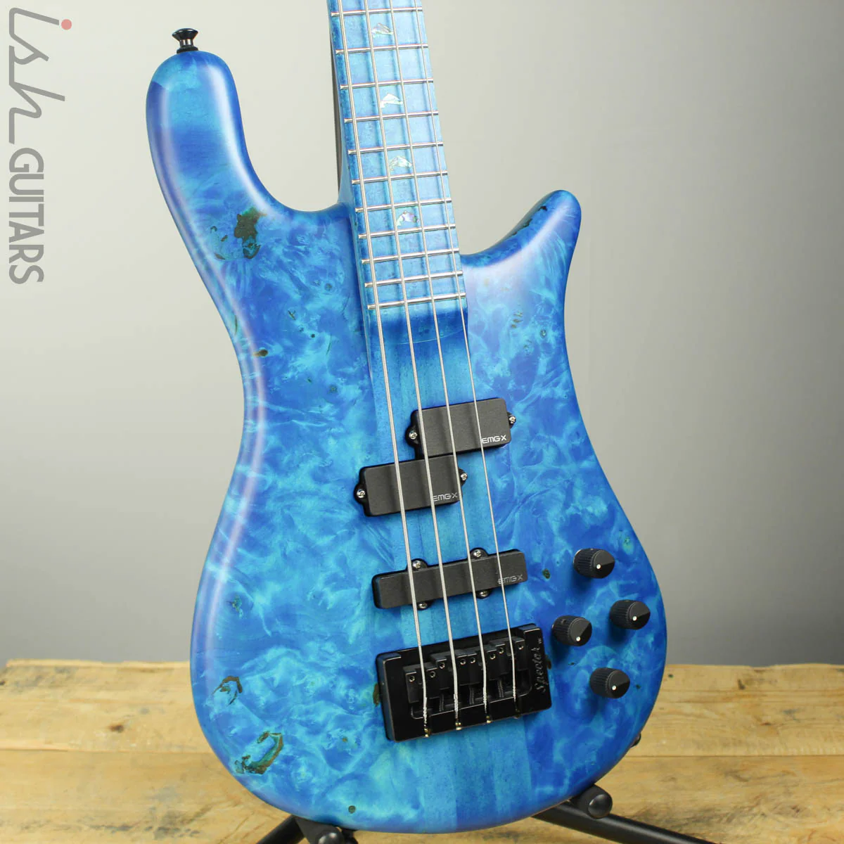 2018 Spector NS-2 Ish Limited Buckeye Burl Coral Blue Bass