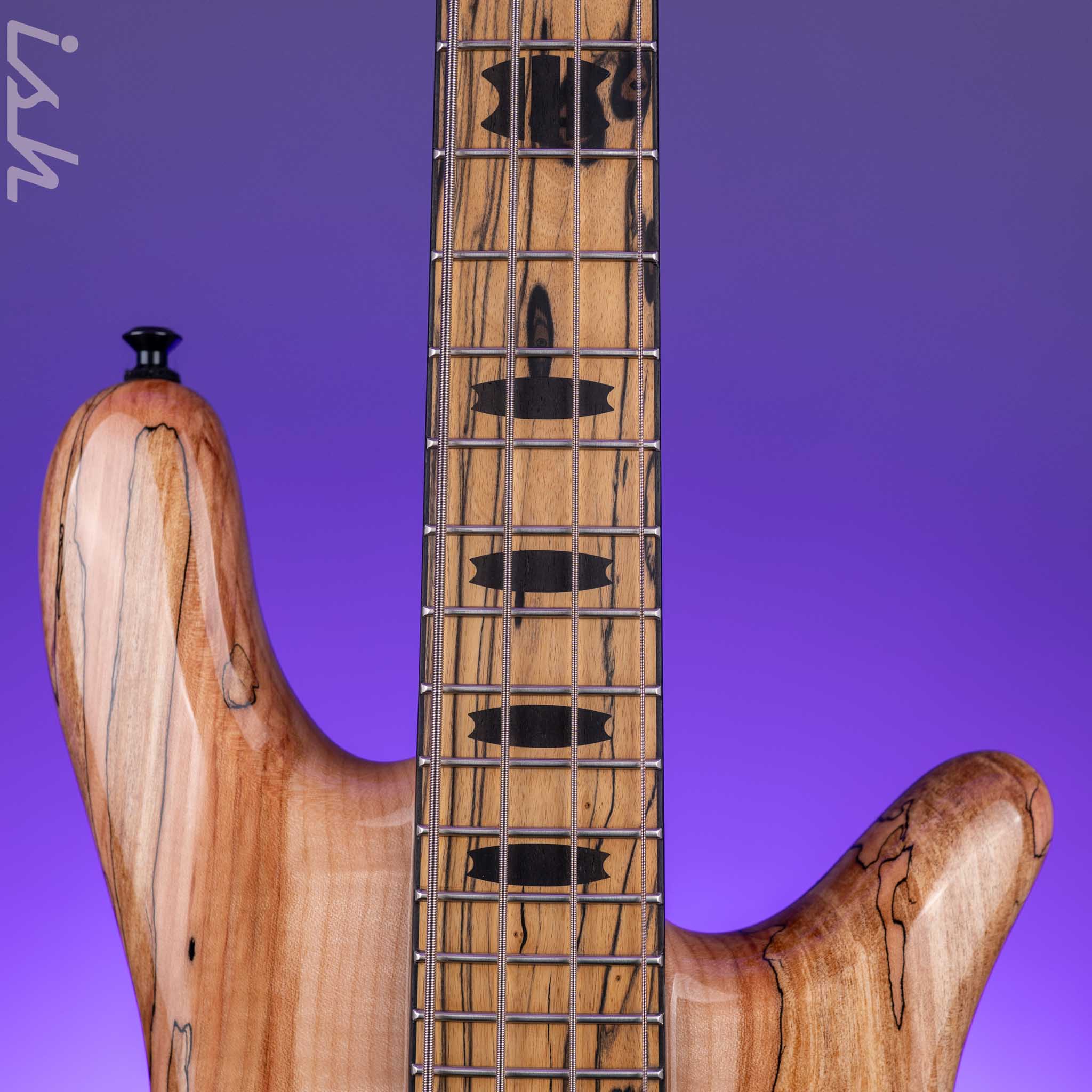 Spector USA NS-2 4-String Bass Natural Spalted Maple Charcoal Block - Image 6