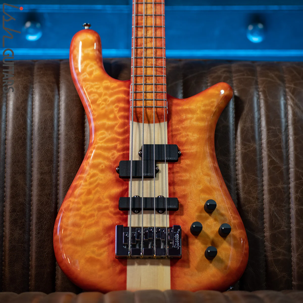 Spector USA NS-2 Ish Exclusive Blood Orange Burst Quilt Maple Store Demo