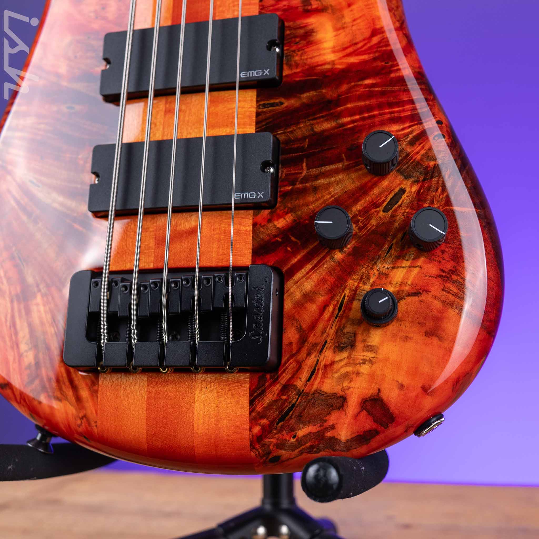 Spector USA NS-5 5-String Bass Inferno Red Custom Finish - Image 4