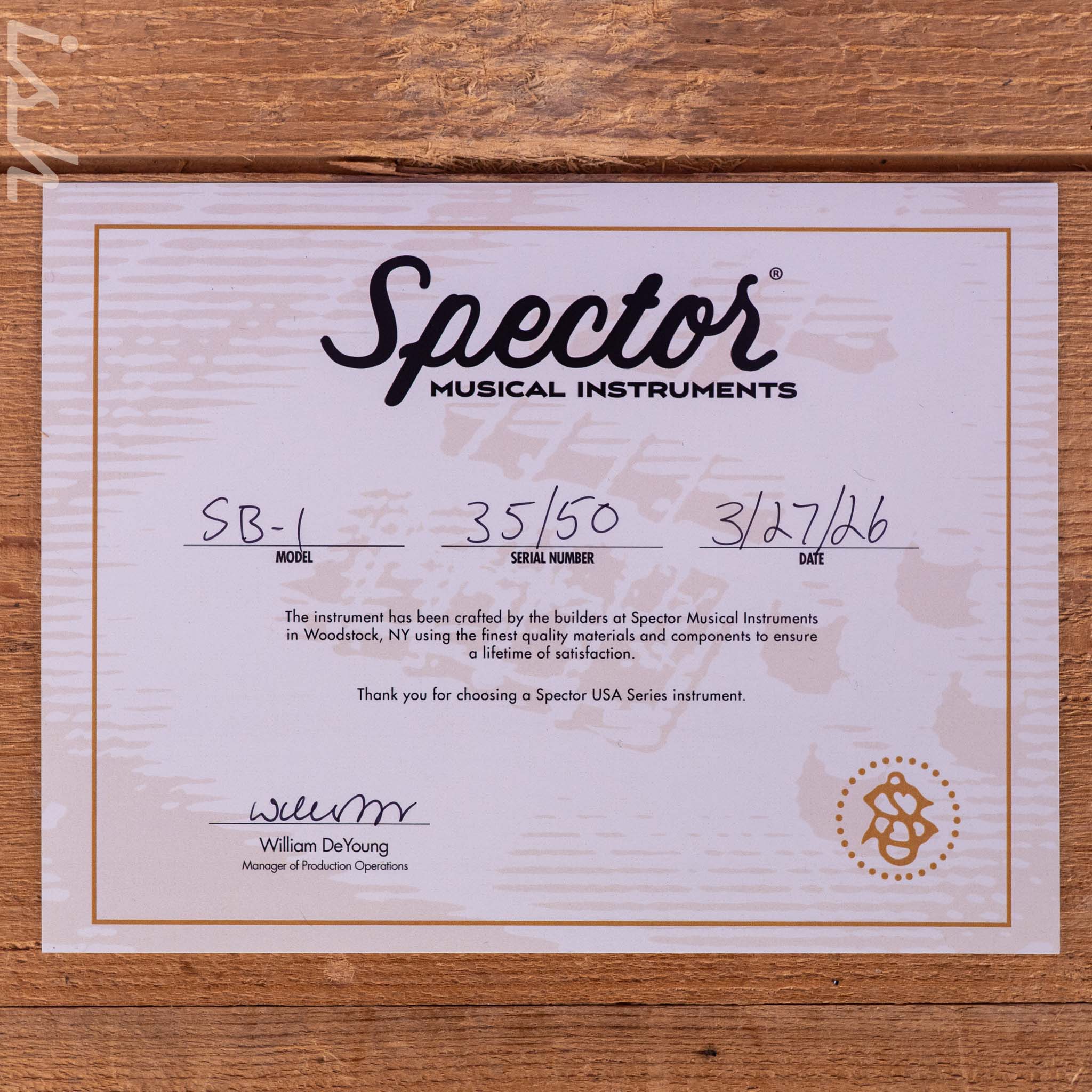 Spector USA SB-1 Reissue Limited Edition Lightly Figured Maple - Image 13