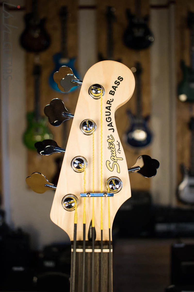 Squier Vintage Modified Jaguar V Special Red Electric Bass - Image 5