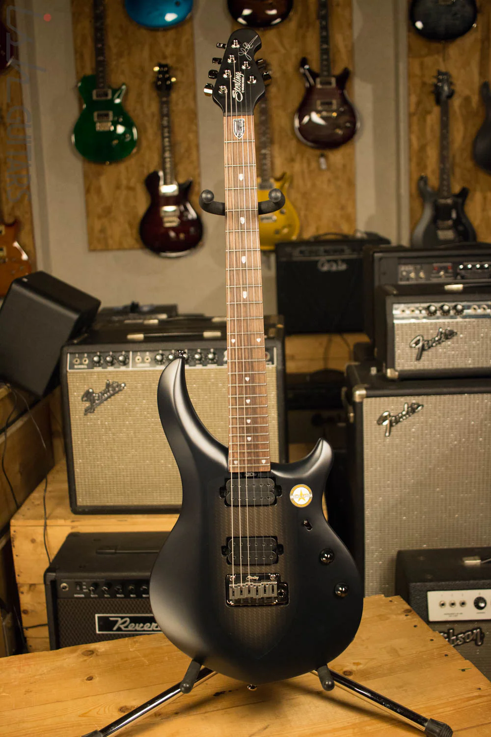Sterling by Music Man MAJ100-ICR John Petrucci Signature Series Majesty Electric Guitar Stealth Black - Image 2