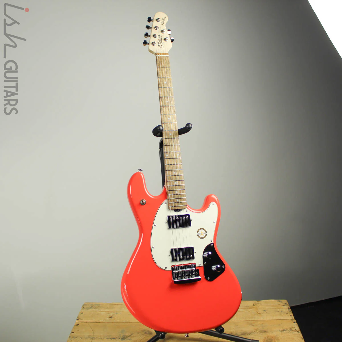 Sterling by Music Man StingRay Guitar Fiesta Red SR30 - Image 2