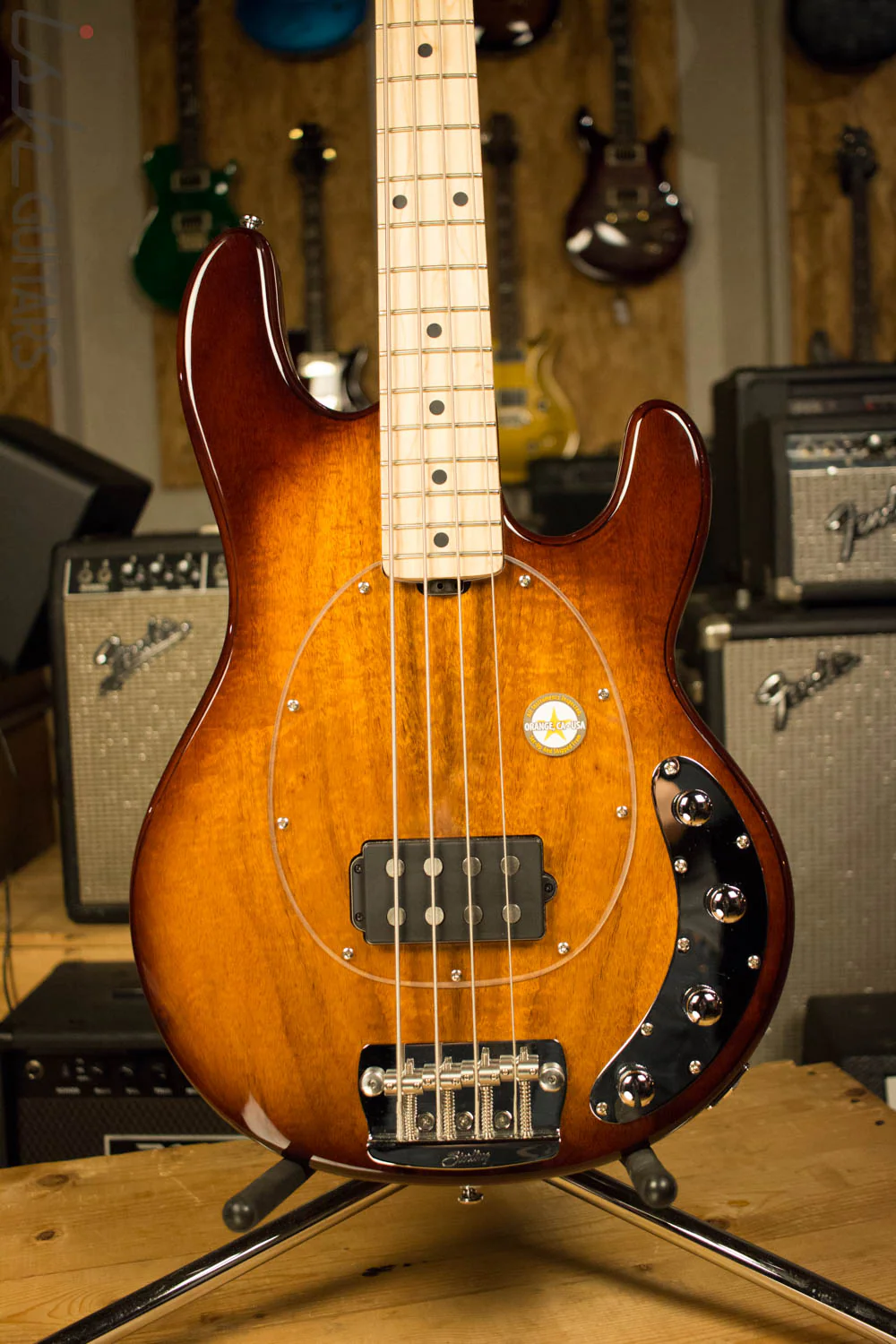 Sterling by Music Man Ray34 Bass Custom Prototype Quilted Mahogany