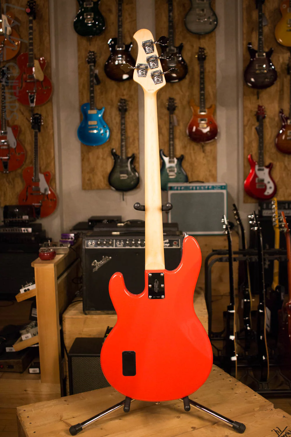 Sterling by Music Man S.U.B. Ray4 Electric Bass Guitar Fiesta Red - Image 8