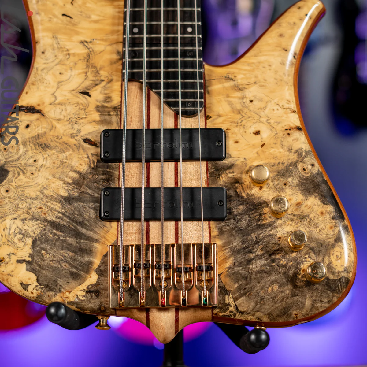 Surine Quest Series I 5-String Bass Natural Buckeye Burl - Image 4