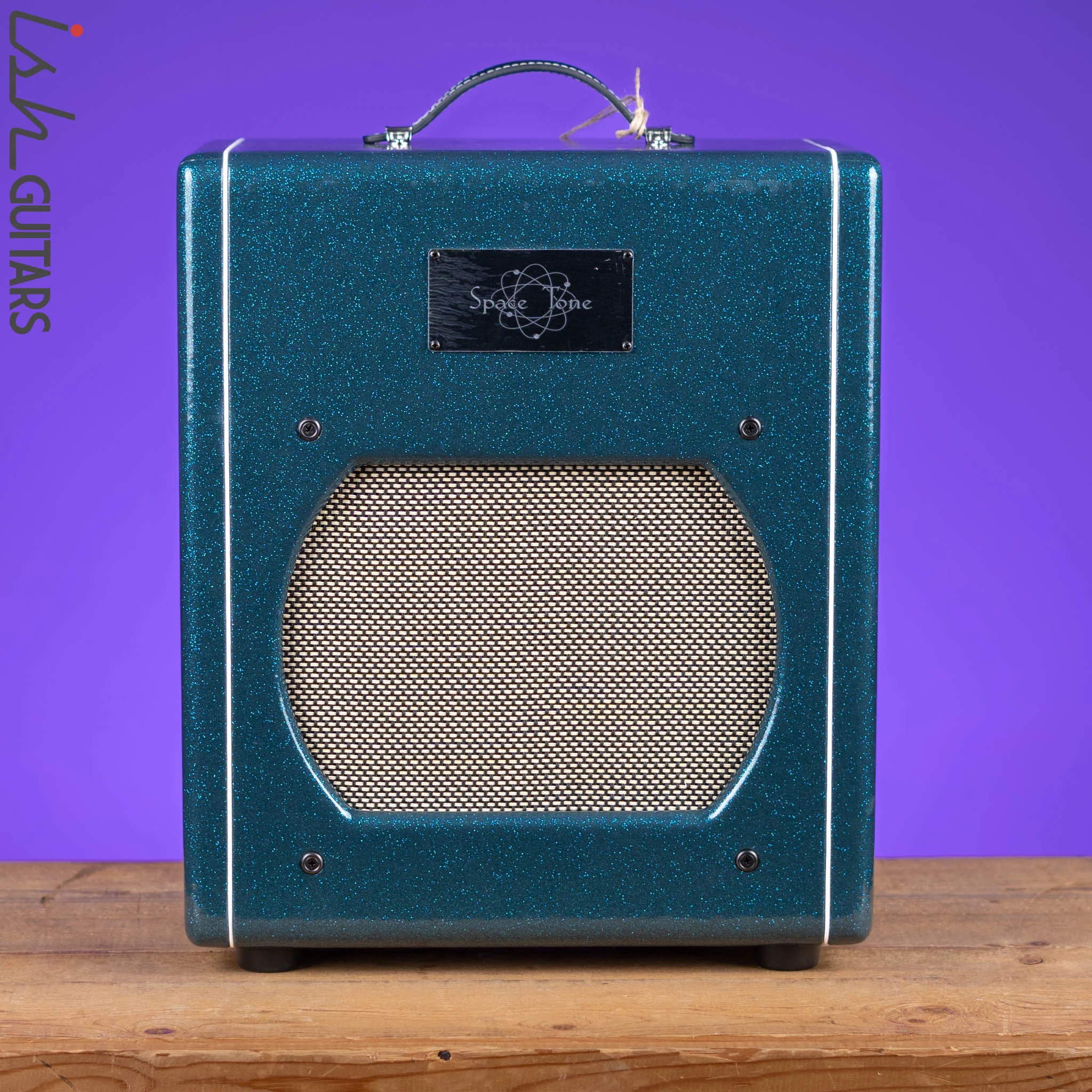 Swart Atomic Space Tone Combo Amplifier Ocean Sparkle w/ Salt and Pepper Grill Cloth