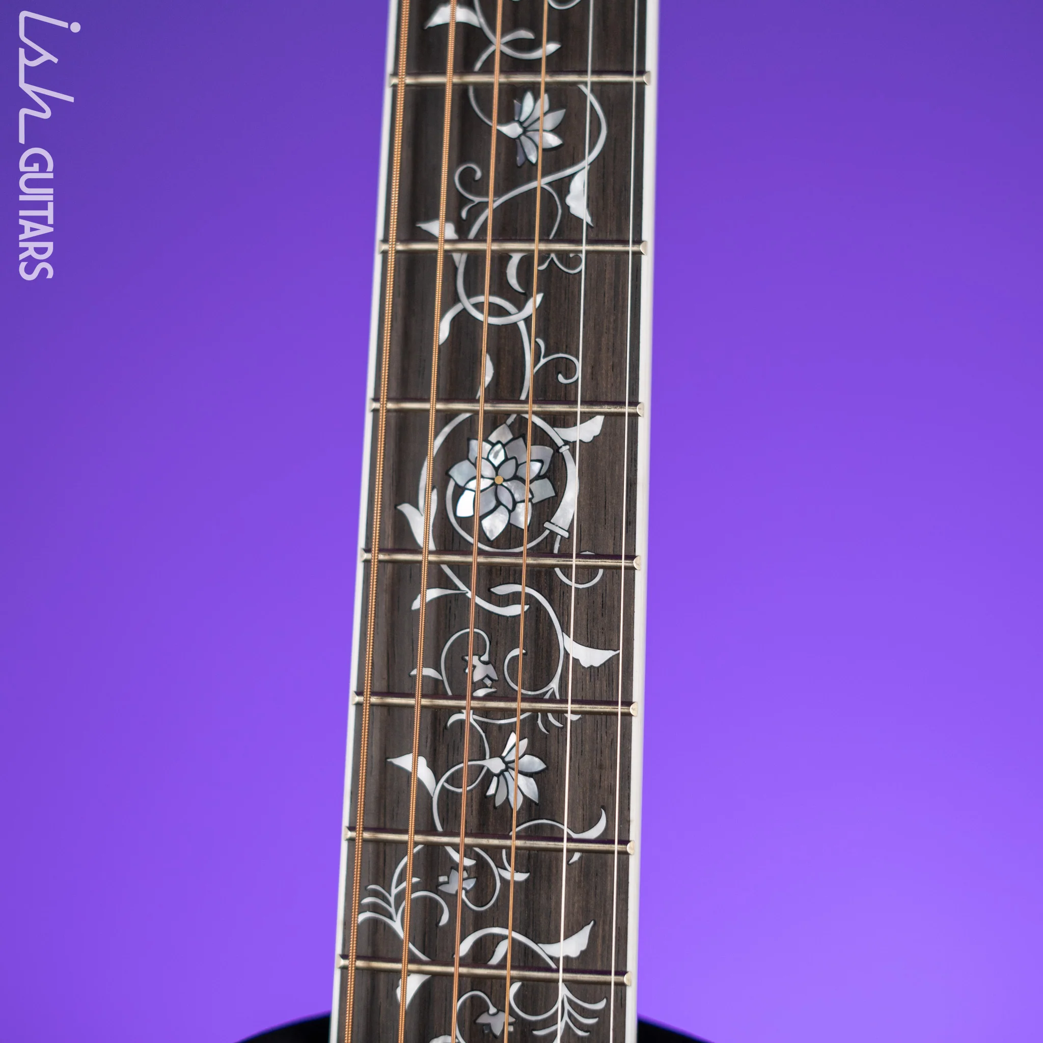 Takamine EF450C Acoustic-Electric Guitar Transparent Black Burst - Image 6