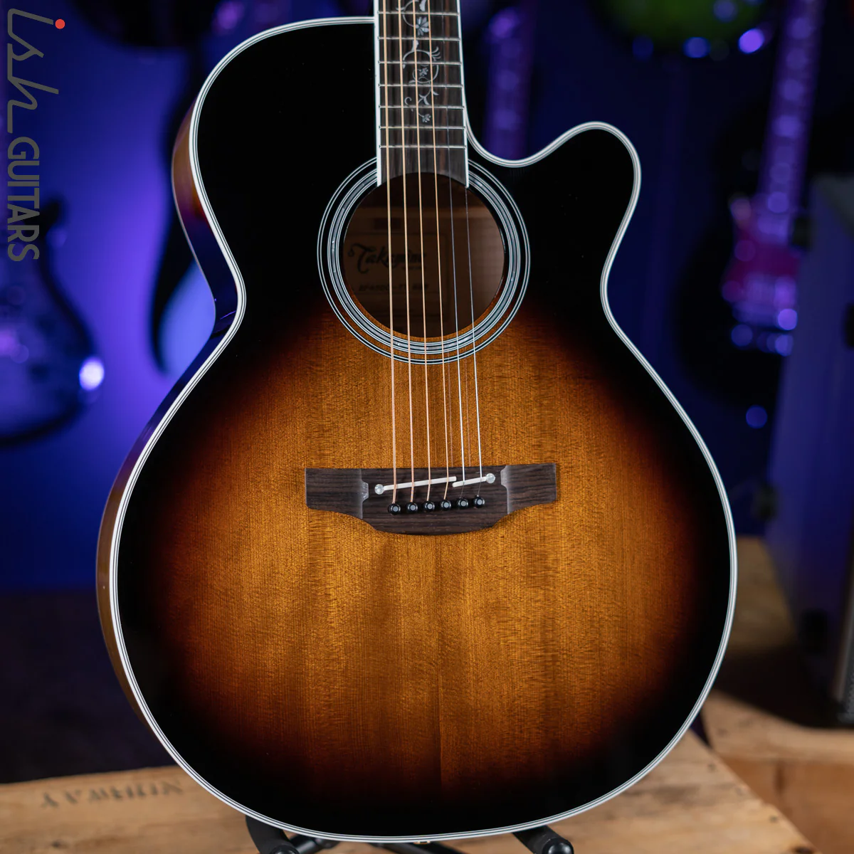 Takamine EF450C-TT Acoustic Electric Guitar Brown Sunburst Demo