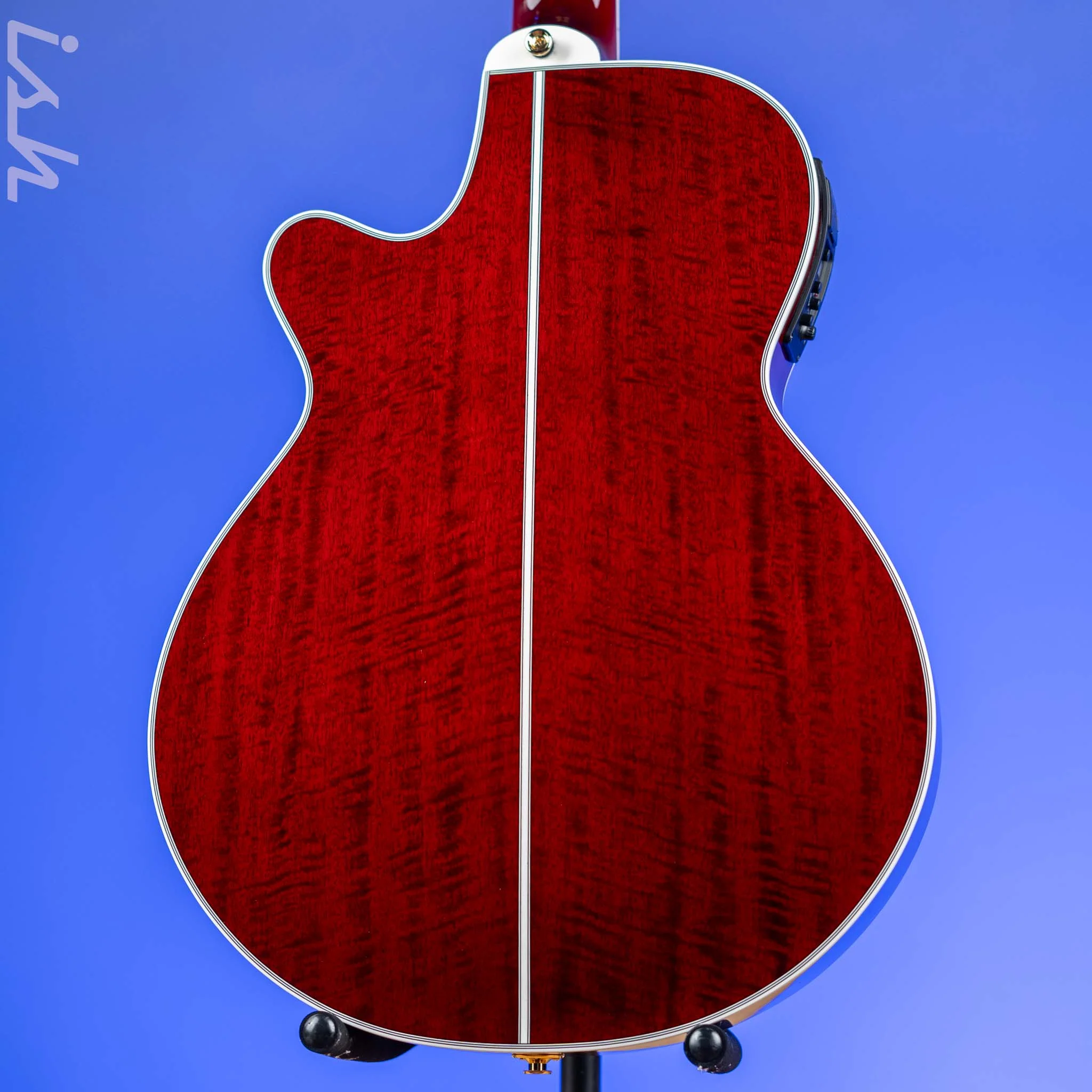 Takamine Thinline TSP158C-12 12-String Acoustic-Electric Guitar See-Through Red Demo - Image 7