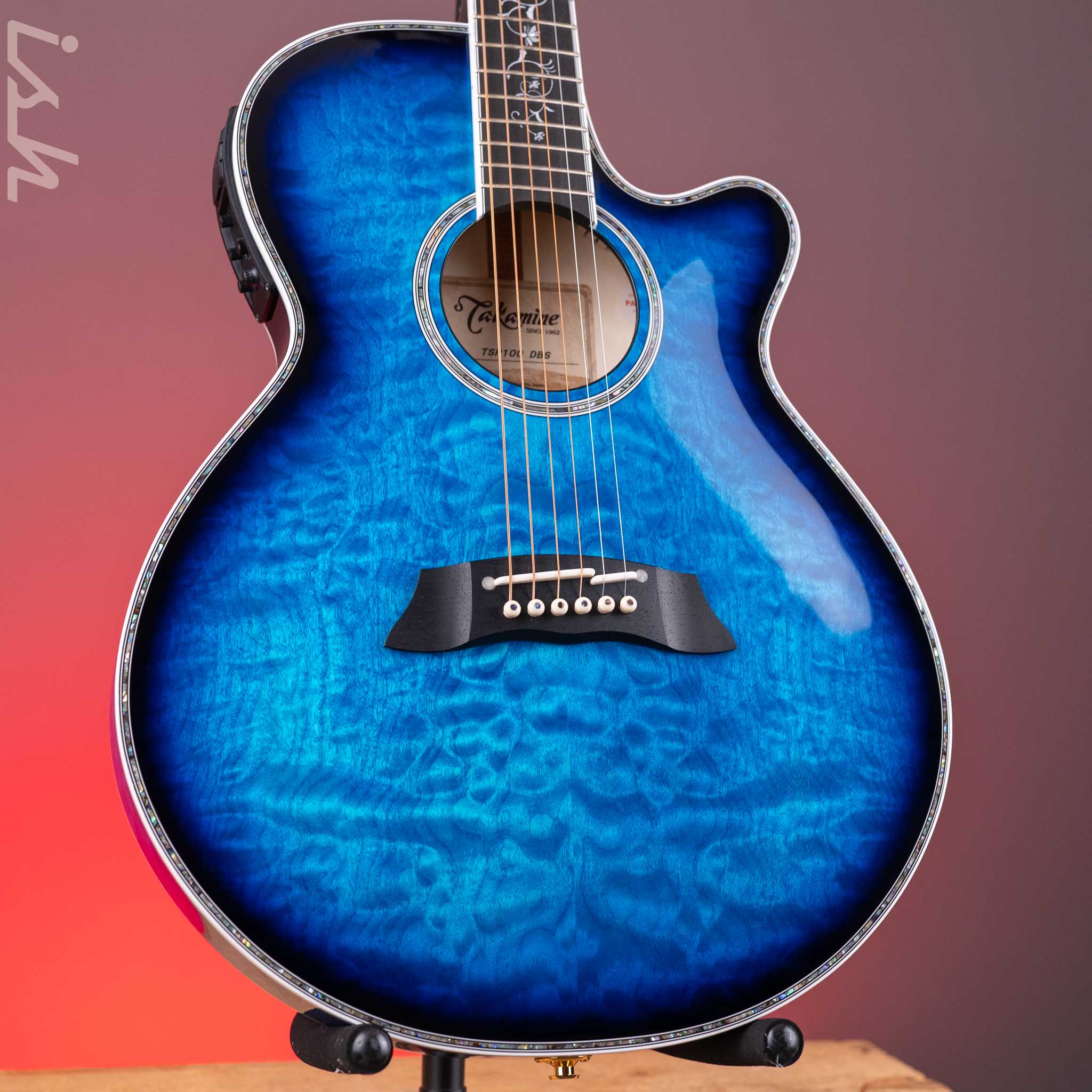 Takamine TSP100 Acoustic-Electric Guitar Dark Blue Sunburst