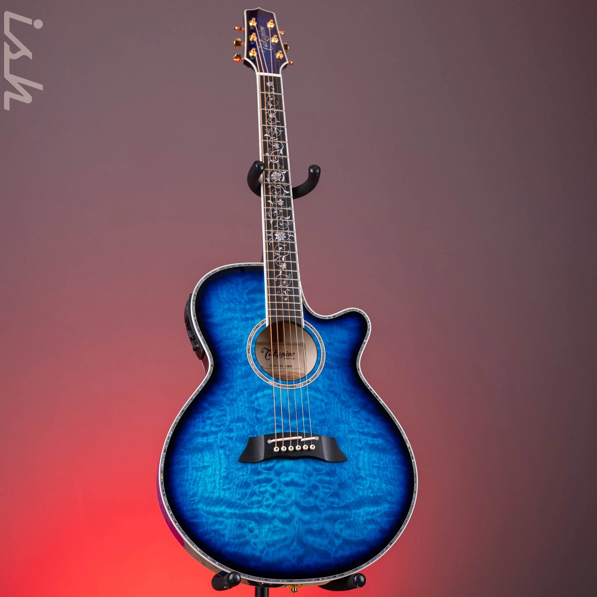 Takamine TSP100 Acoustic-Electric Guitar Dark Blue Sunburst - Image 2