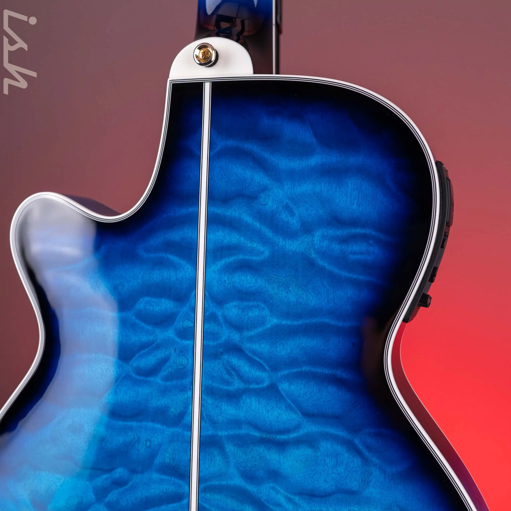 Takamine TSP100 Acoustic-Electric Guitar Dark Blue Sunburst - Image 8