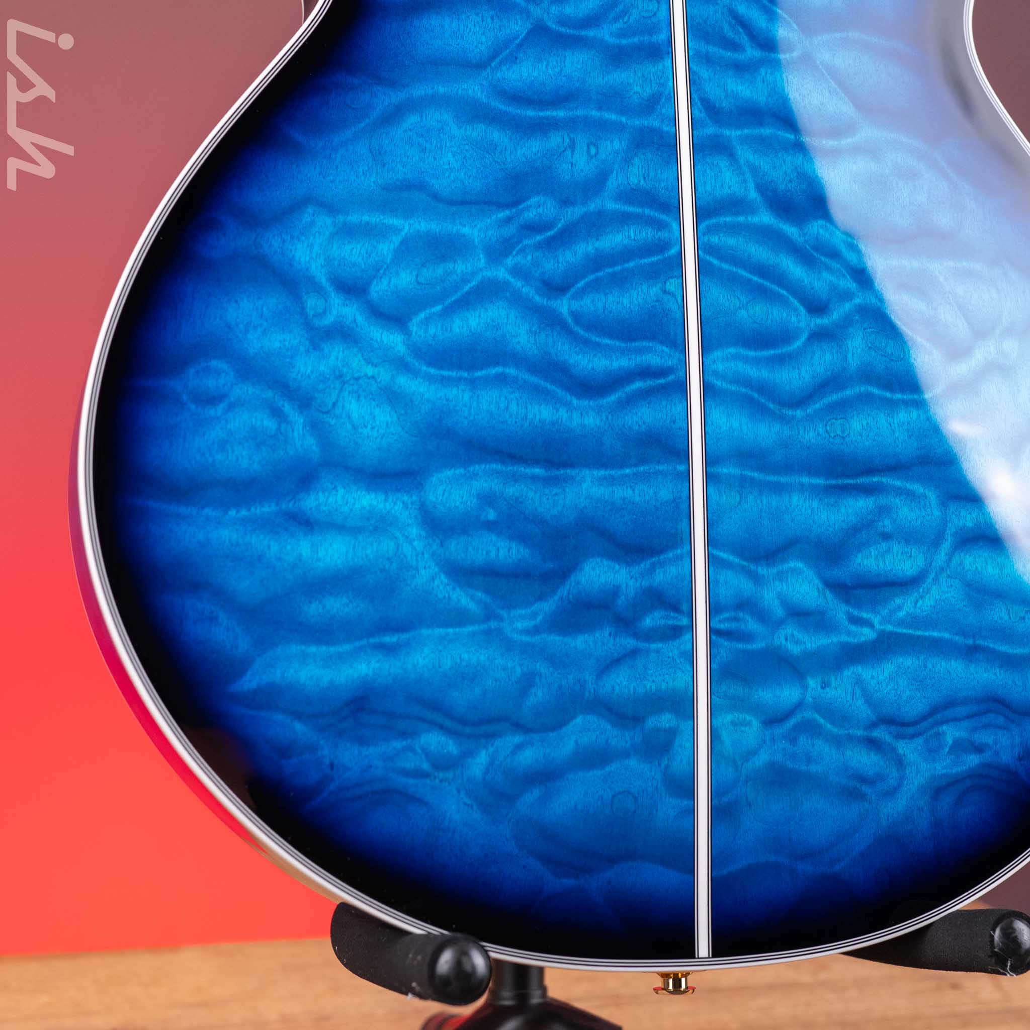 Takamine TSP100 Acoustic-Electric Guitar Dark Blue Sunburst - Image 9
