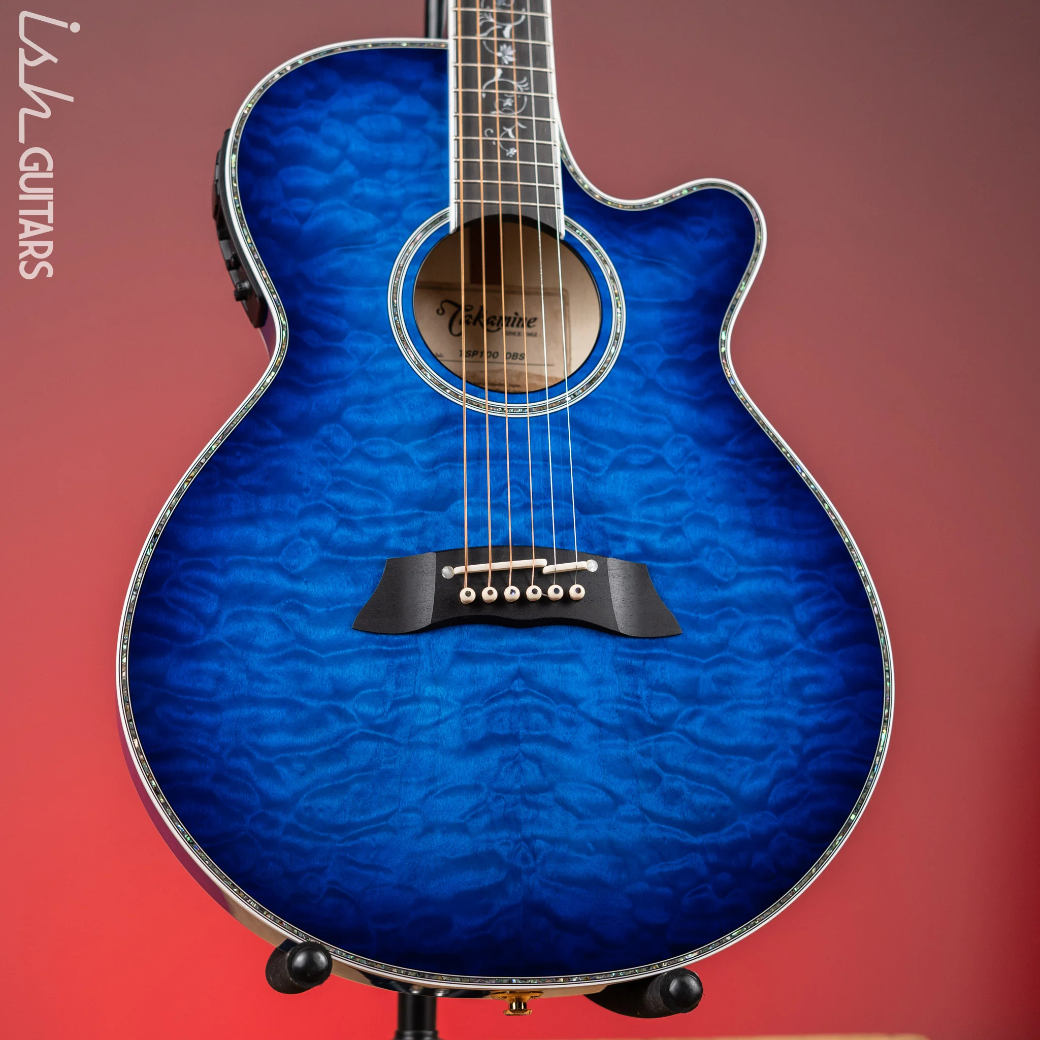 Takamine TSP100 Acoustic-Electric Guitar Gloss Deep Blue Sunburst