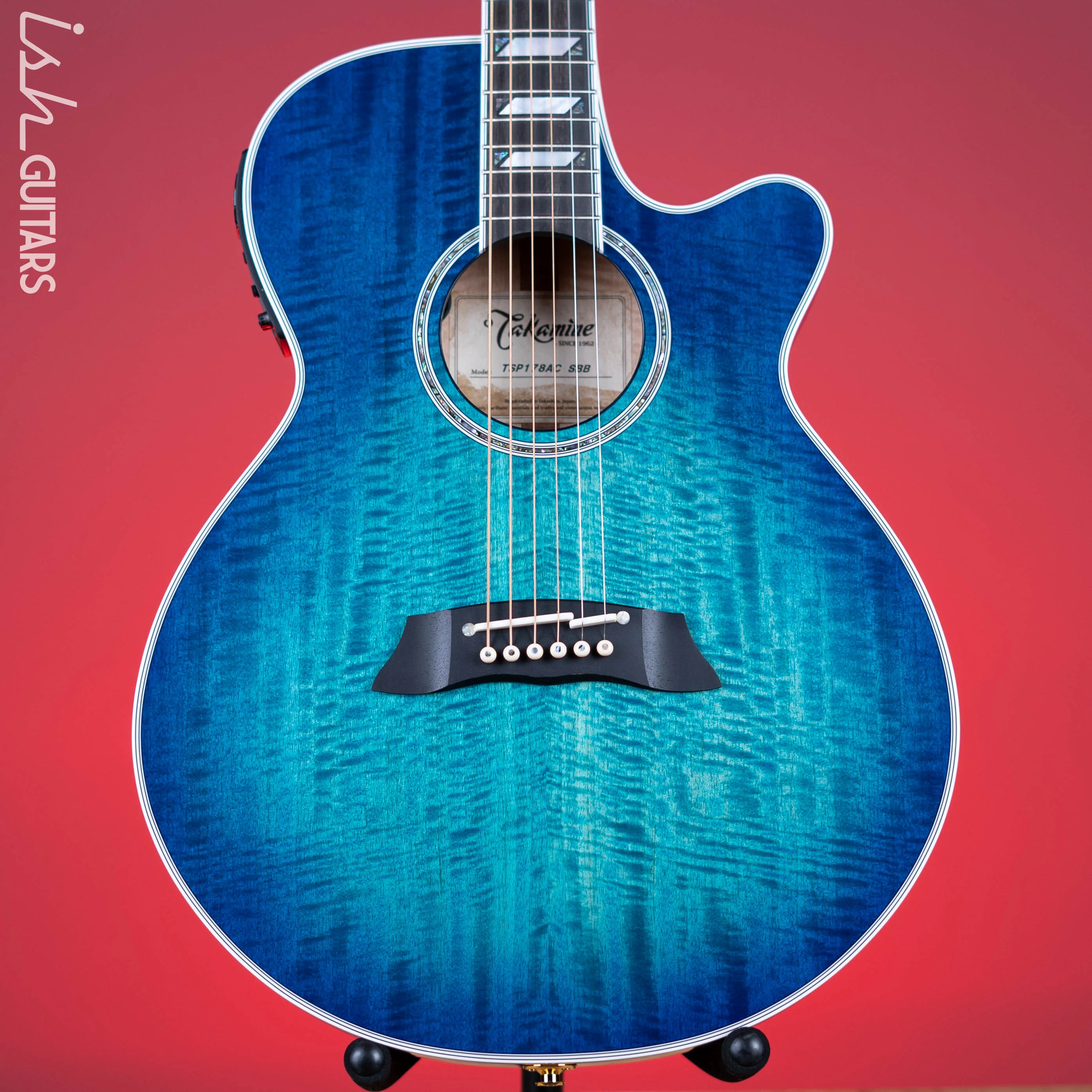 Takamine TSP178AC SBB Thinline Acoustic-Electric Guitar Gloss Blue Burst