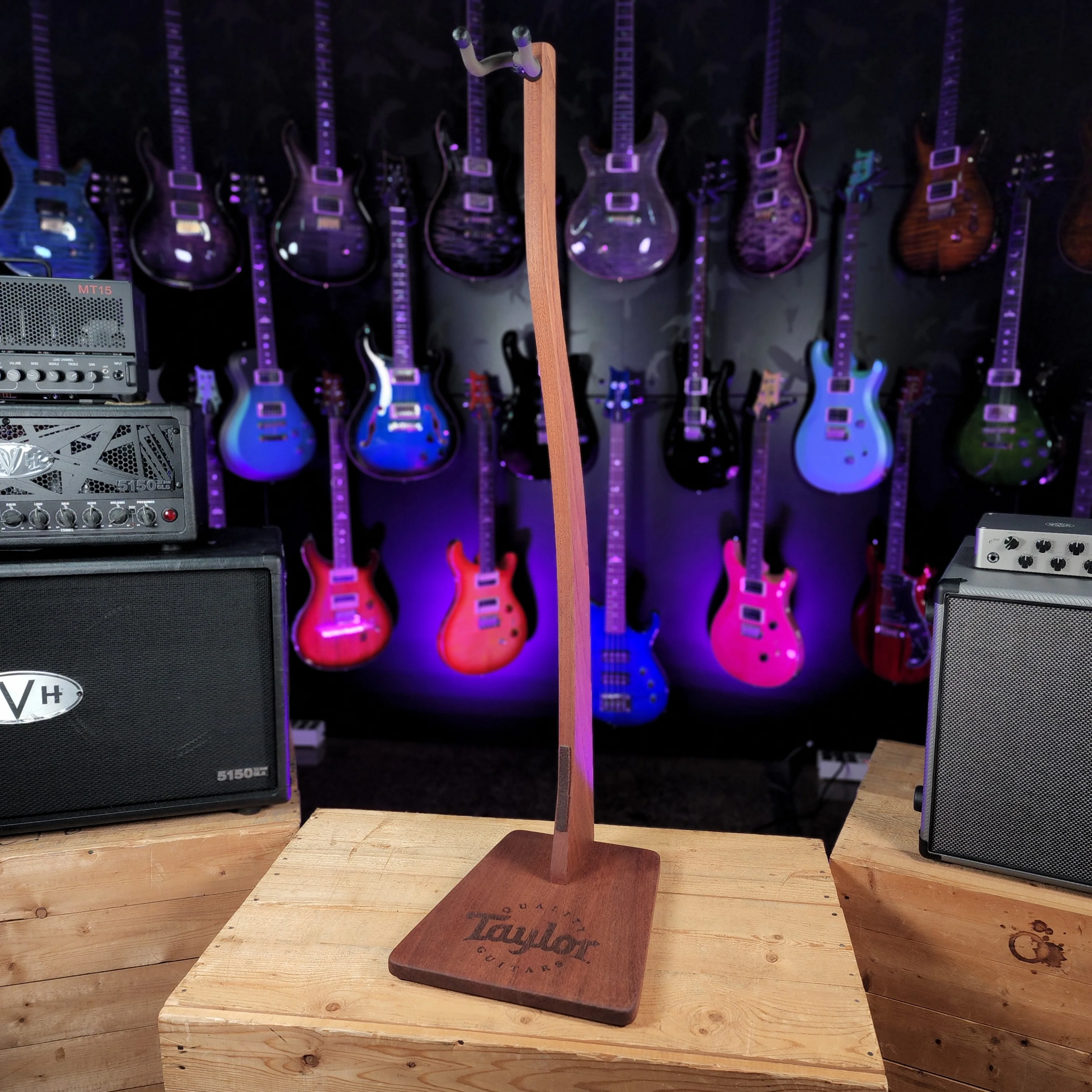 Taylor Mahogany Tall Display Guitar Stand