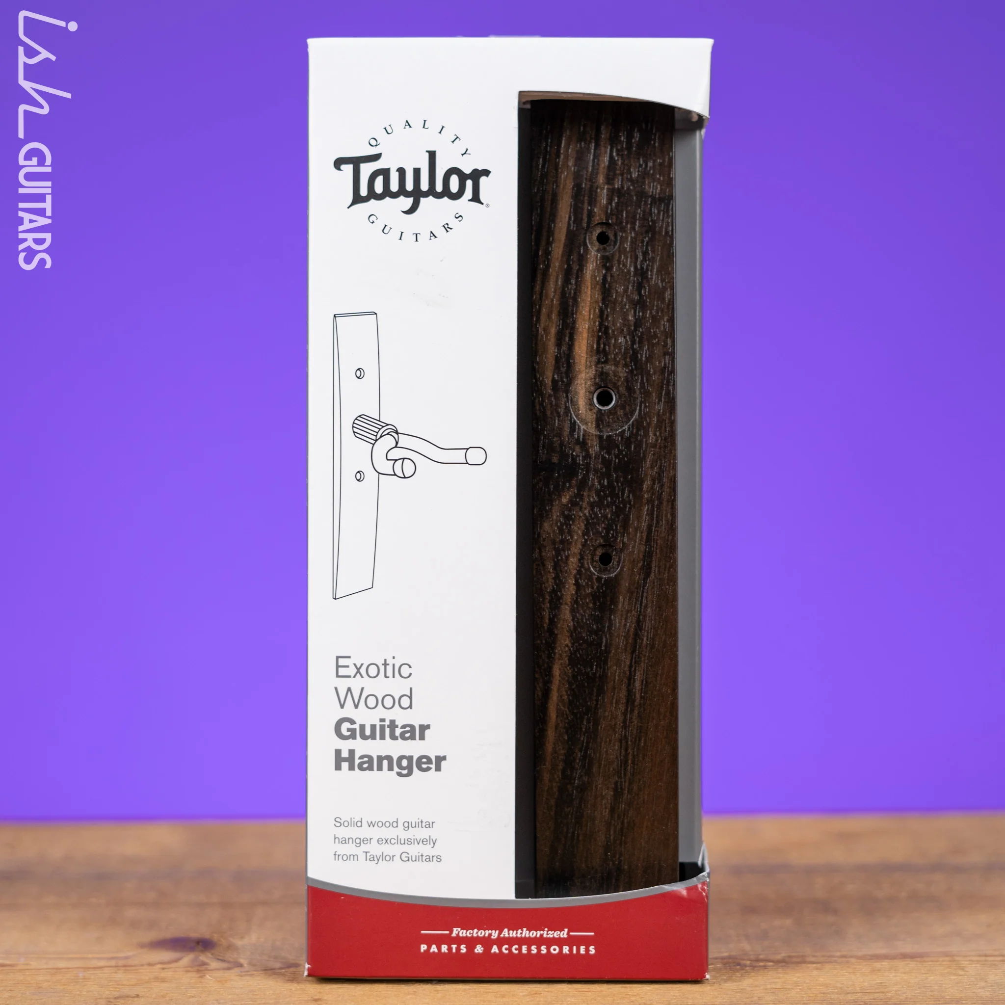 Taylor Guitar Wall Hanger - Ebony, No Inlay