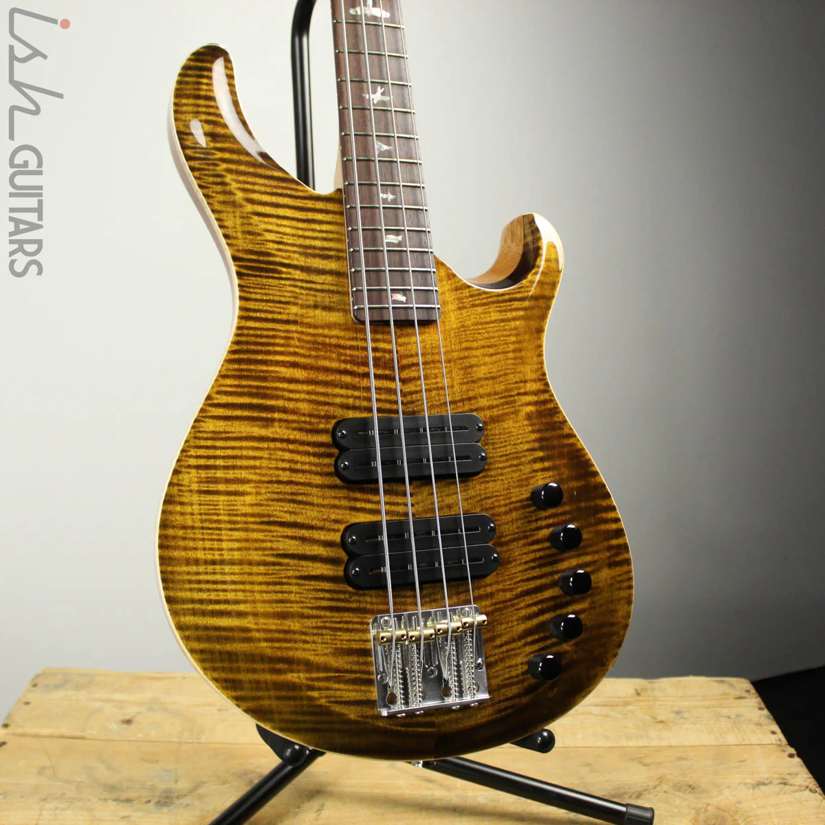 2019 PRS Gary Grainger 4 String Bass Yellow Tiger Finish