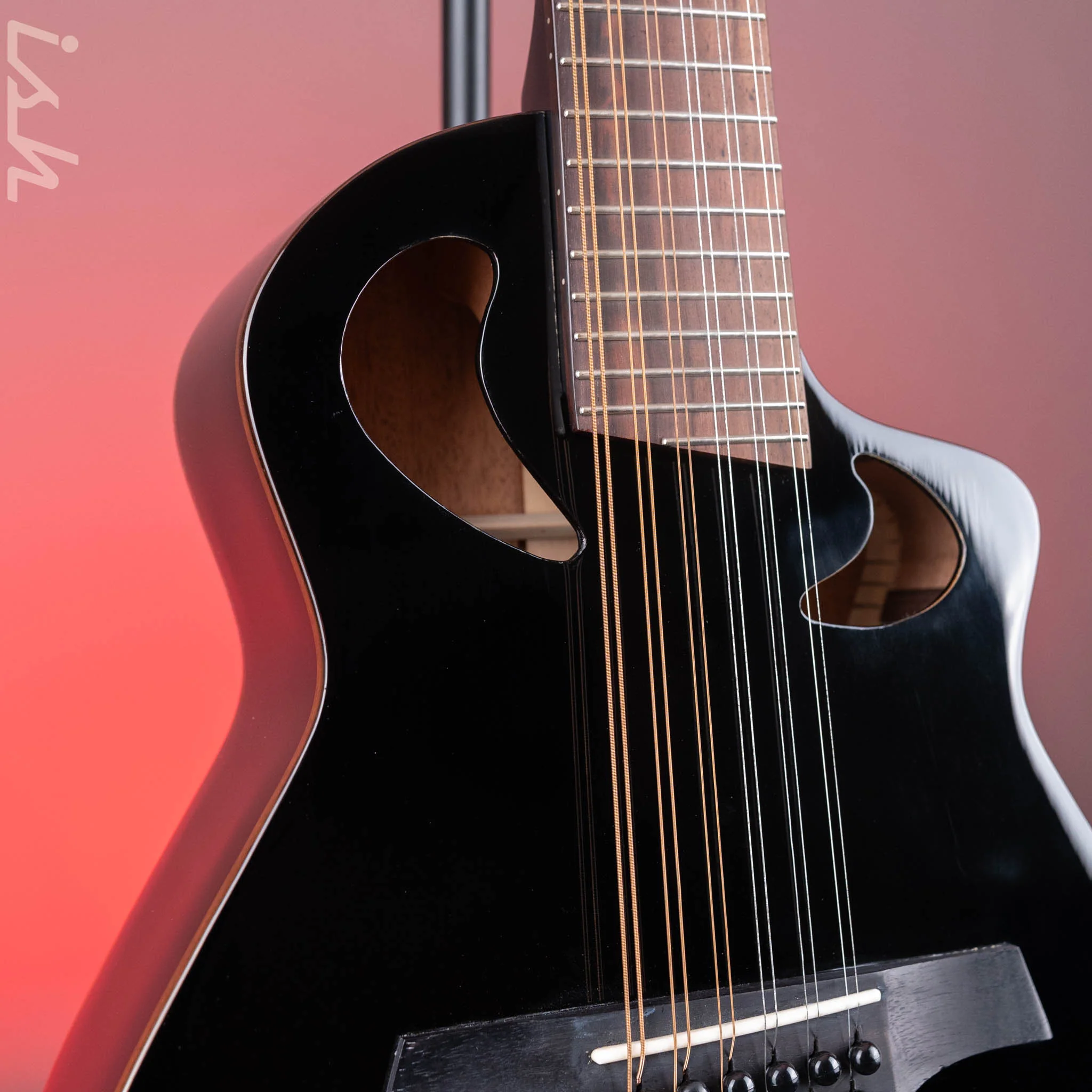 Veillette Avante Gryphon 12-String Acoustic Guitar Black B-Stock - Image 3