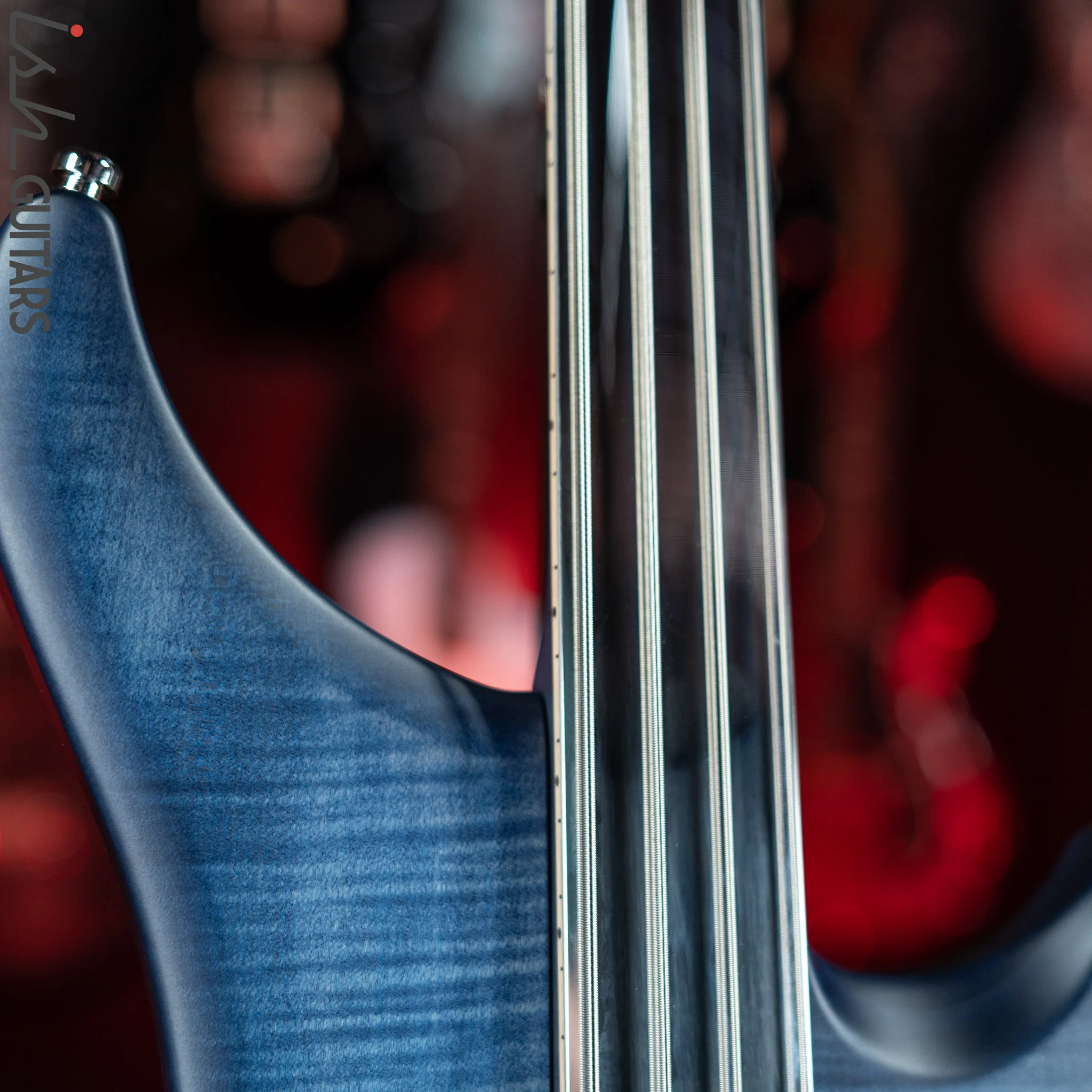 Vigier Arpege IV Custom Fretless 4-String Bass Deep Deep Blue Imetal Fretboard - Image 5