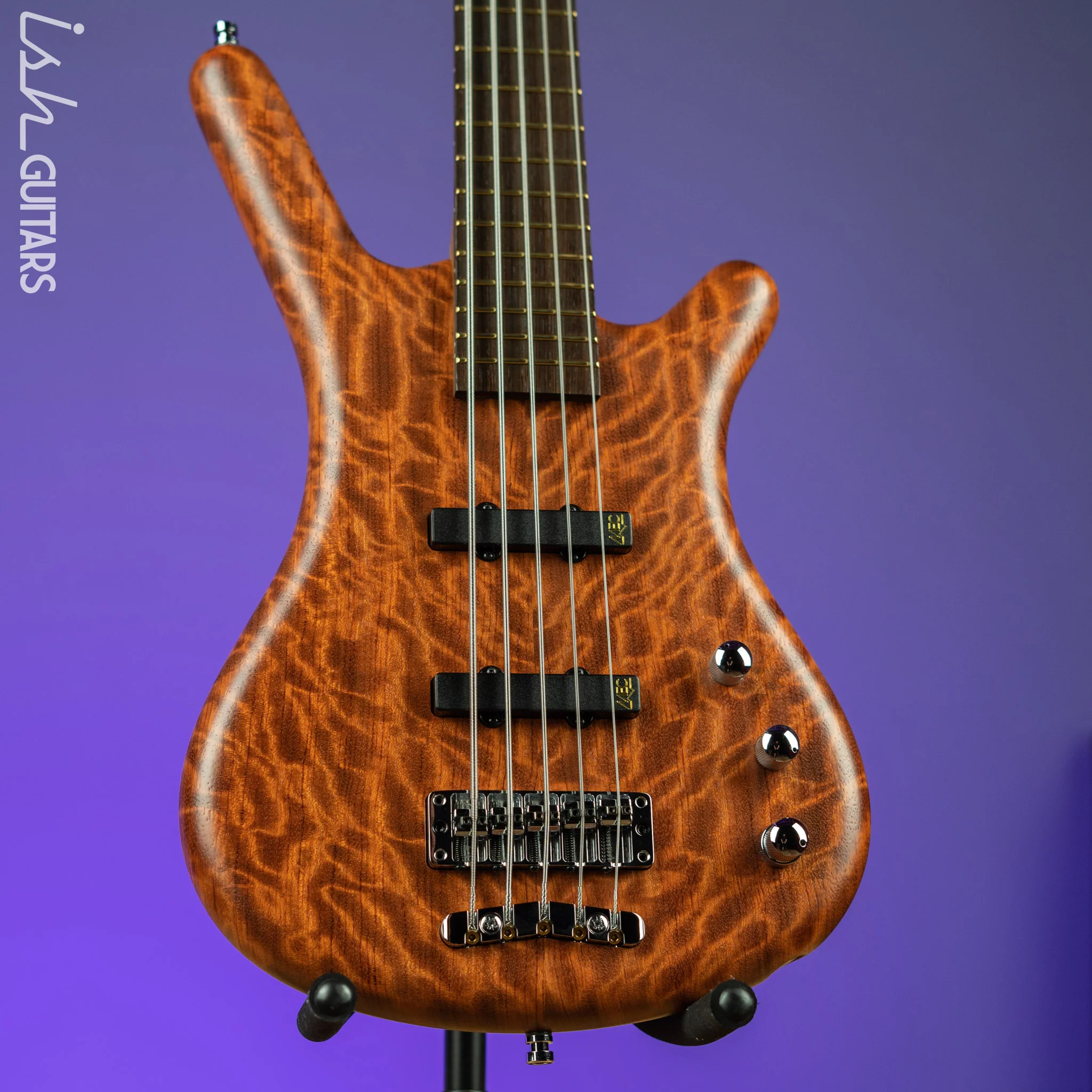 Warwick Teambuilt Pro Series Corvette 5-String Natural Bubinga Transparent Satin