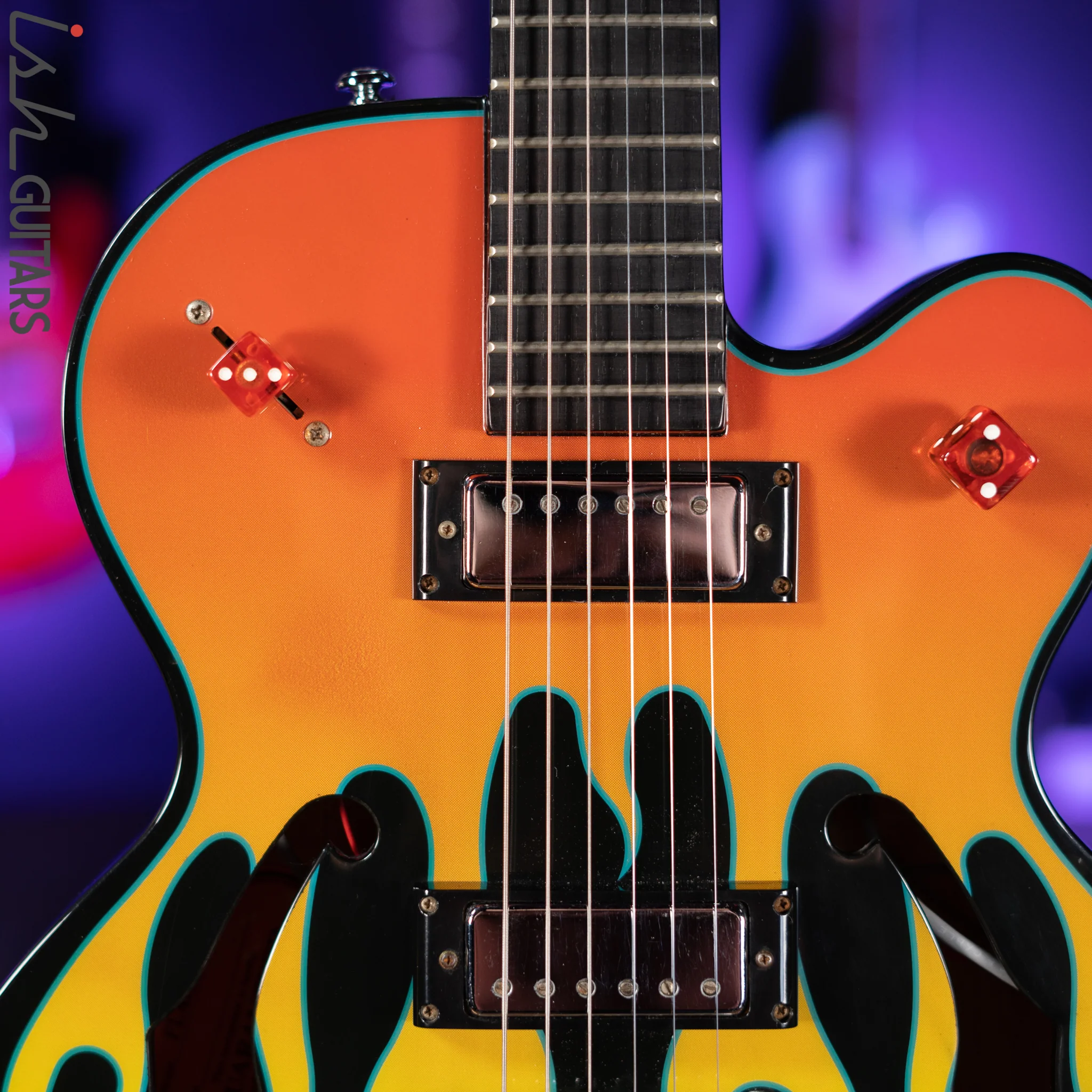 1999 Epiphone FlameKat Semi-Hollow Bigsby Flame Finish - Image 3