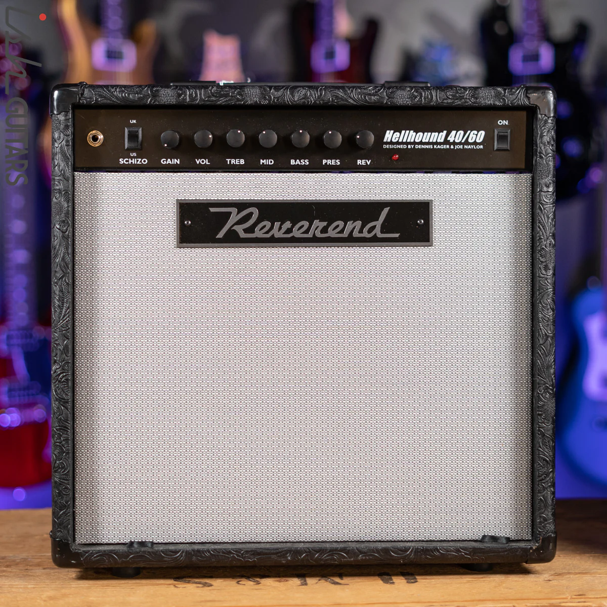 Reverend Hellhound 40/60 1x12 Combo Guitar Amplifier Black Paisley Wrap