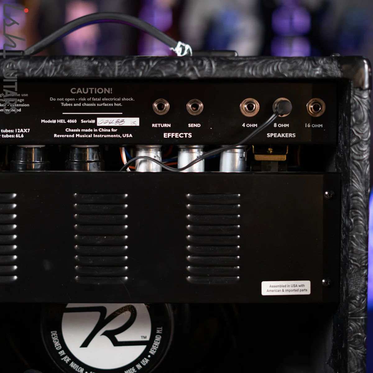 Reverend Hellhound 40/60 1x12 Combo Guitar Amplifier Black Paisley Wrap - Image 7
